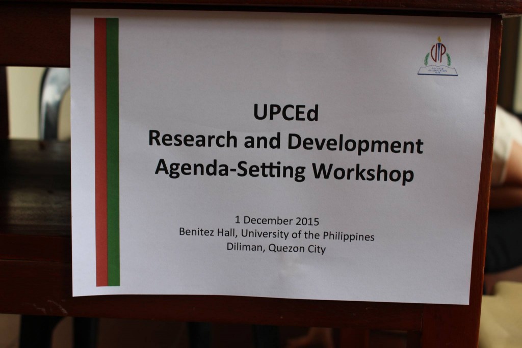 The UPCEd Research and Development Agenda-Setting Workshop