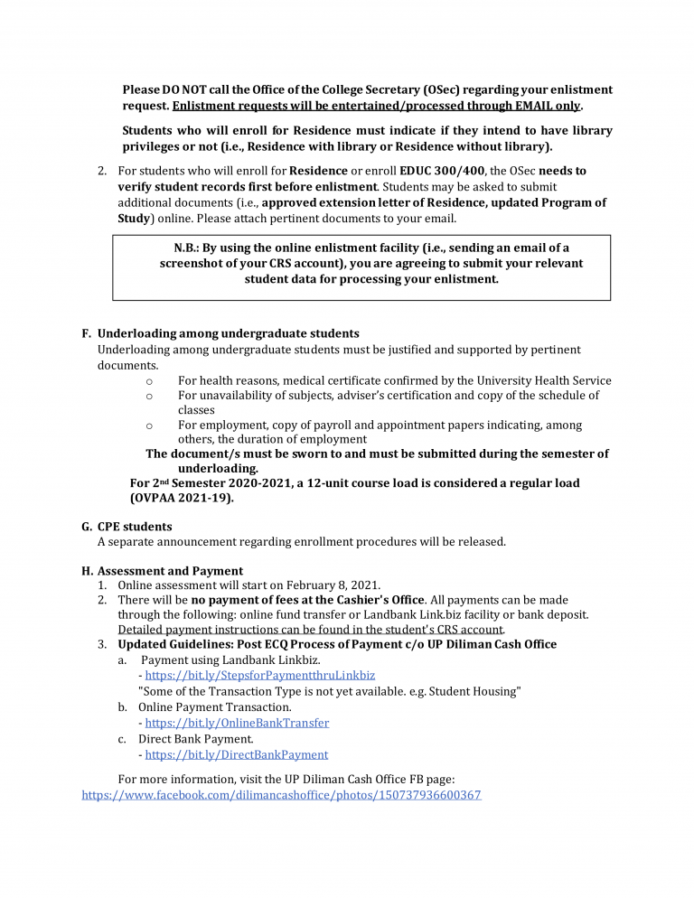 Registration Guide for Students and CRS Development Updates for 2nd