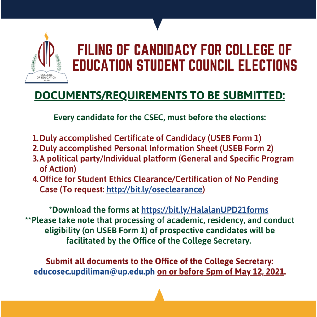 filing-of-candidacy-for-college-of-education-student-council-elections