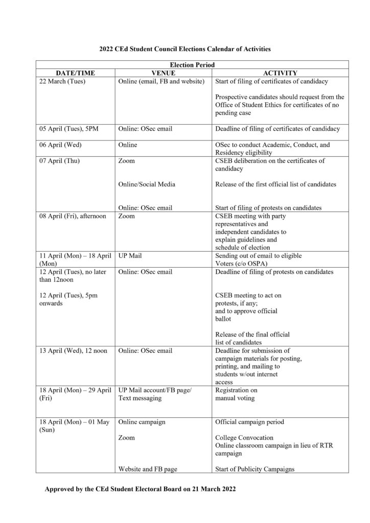 filing-of-candidacy-for-college-of-education-student-council-elections