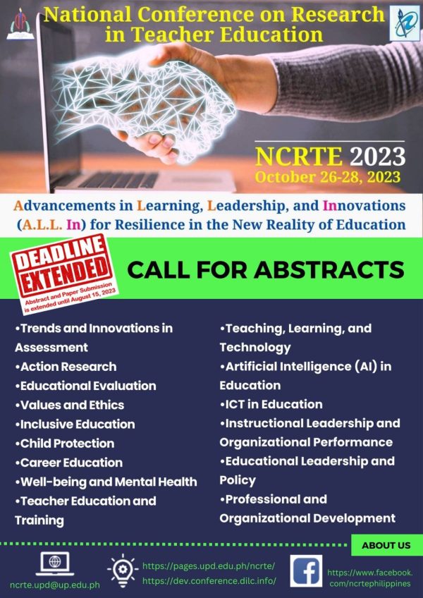 Extended Call for Abstracts for the National Conference on Research in ...